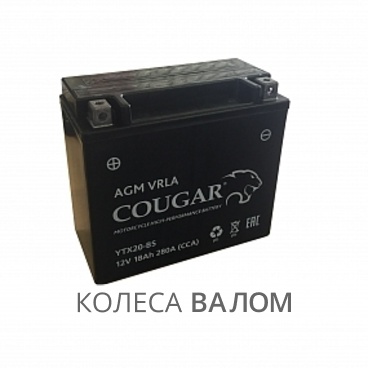 COUGAR AGM VRLA 12В 6ст 14 а/ч пп YTX14-BS